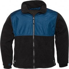 Viking - Size M Cold Weather Jacket - Black, Navy, Polyester & PVC & Fleece, Zipper Closure, 40" Chest - Americas Industrial Supply