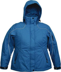 Viking - Size 2XL, Blue, Rain, Wind Resistant Jacket - 51" Chest, 4 Pockets, Detachable Hood - Americas Industrial Supply