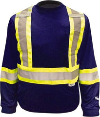 Viking - Size 3XL, Navy Blue, High Visibility, Long Sleeve T-Pocket, - 55" Chest, 1 Pocket, Cotton/Polyester - Americas Industrial Supply