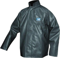 Viking - Size M, Green, Chemical, Rain, Wind Resistant Jacket - 40" Chest - Americas Industrial Supply