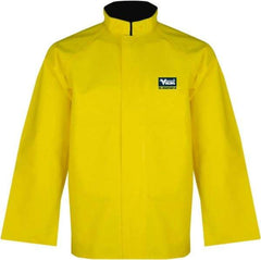 Viking - Size M, Yellow, Chemical, Rain, Wind Resistant Jacket - 40" Chest - Americas Industrial Supply