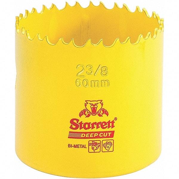 Starrett - 2-3/8" Diam, 2" Cutting Depth, Hole Saw - Steel Saw, Toothed Edge - Americas Industrial Supply