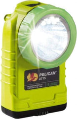 Pelican Products, Inc. - White LED Bulb, 233 Lumens, Right Angle Flashlight - Yellow Plastic Body, 4 AA Alkaline Batteries Not Included - Americas Industrial Supply