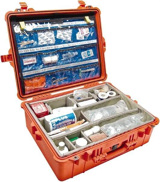 Pelican Products, Inc. - 19-23/64" Wide x 8-51/64" High, Clamshell Hard Case - Orange, Polypropylene - Americas Industrial Supply