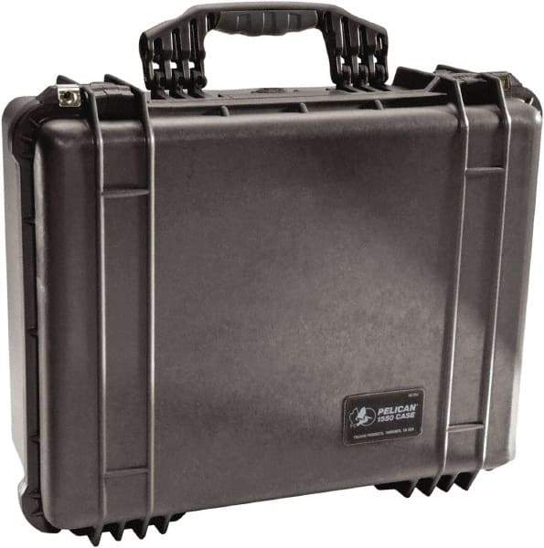 Pelican Products, Inc. - 17-13/64" Wide x 8-13/32" High, Clamshell Hard Case - Black, Polypropylene - Americas Industrial Supply