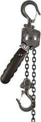 Jet - 500 Lb Lifting Capacity, 5' Lift Height, Puller Hoist - Made from Chain, 60 Lb Avg Pull to Lift Rated Load - Americas Industrial Supply