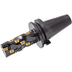 Iscar - 104.5mm Cut Diam, 32mm Arbor Hole, 7mm Max Depth of Cut, 45° Indexable Chamfer & Angle Face Mill - 4 Inserts, ONMU 1008\xB6S845 SNMU 2608 Insert, Right Hand Cut, 4 Flutes, Through Coolant, Series Helido - Americas Industrial Supply
