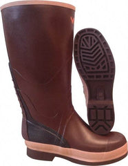 Viking - Men's Size 13 Medium Width Rubber Knee Boot - Brown, Tan, Rubber Upper, Nitrile Rubber Outsole, 16" High, Chemical Resistant, Non-Slip, Cold Protection, Waterproof - Americas Industrial Supply