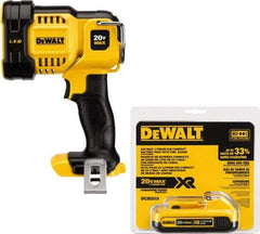 DeWALT - 20 Volts, 1000 Lumens, Cordless Work Light - White/Red, 4 hr Run Time - Americas Industrial Supply