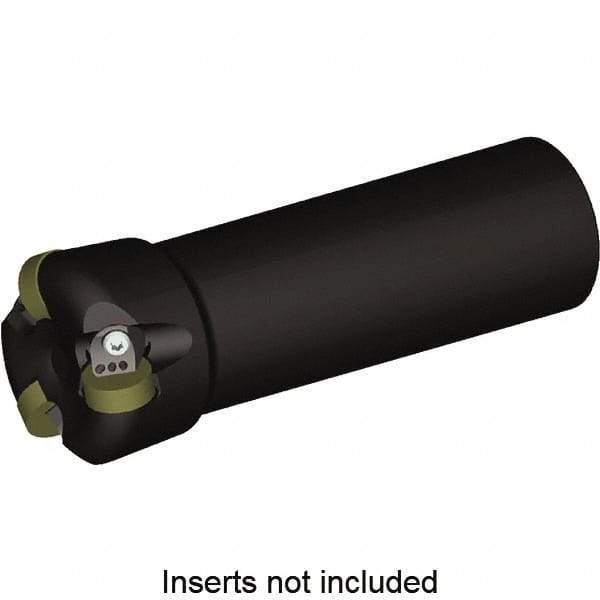 Kennametal - 1.075" Cutting Diam, 32mm Shank Diam, Straight Shank Indexable Copy End Mill - 3 Inserts, RNGN120400 Insert, KCRA40Z03A32RN12 Toolholder, Steel - Americas Industrial Supply
