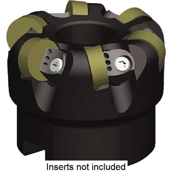 Kennametal - 2-1/2" Cut Diam, 1/4" Max Depth, 3/4" Arbor Hole, 6 Inserts, RNGN120400 Insert Style, Indexable Copy Face Mill - KCRA Cutter Style, 20,300 Max RPM, 1-3/4 High, Series KCRA - Americas Industrial Supply