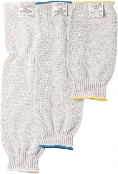 MCR Safety - Size Universal, White Stainless Steel & Polyester Cut Resistant Sleeve - 12" Long Sleeve, Elastic Opening at Both Ends - Americas Industrial Supply
