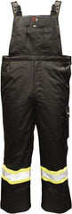 Viking - Size M, Black, Flame Resistant/Retardant, Rain, Cold Weather Bib Overall - No Pockets - Americas Industrial Supply