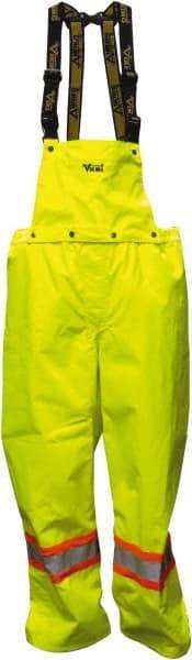 Viking - Size L, High Visibility Lime, Rain, Cold Weather Bib Overall - No Pockets - Americas Industrial Supply