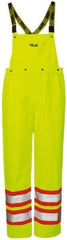 Viking - Size XL, High Visibility Yellow, Rain, Wind Resistant Bib Overall - No Pockets - Americas Industrial Supply