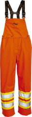 Viking - Size 4XL, High Visibility Orange, Rain, Wind Resistant Bib Overall - No Pockets - Americas Industrial Supply