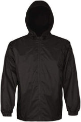 Viking - Size S, Black, Rain, Wind Resistant Jacket - 37" Chest, 2 Pockets, Attached Hood - Americas Industrial Supply