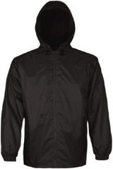 Viking - Size M, Black, Rain, Wind Resistant Jacket - 40" Chest, 2 Pockets, Attached Hood - Americas Industrial Supply