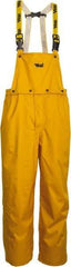 Viking - Size L, Yellow, Rain, Wind Resistant Bib Overall - No Pockets - Americas Industrial Supply