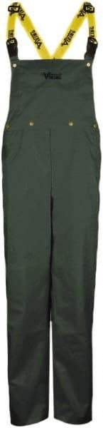 Viking - Size 3XL, Green, Rain, Wind Resistant Bib Overall - No Pockets - Americas Industrial Supply