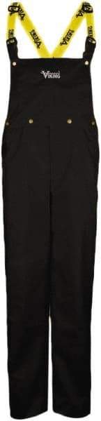 Viking - Size M, Black, Rain, Wind Resistant Bib Overall - No Pockets - Americas Industrial Supply