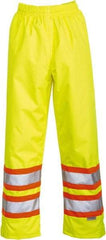 Viking - Size M, High Visibility Lime, Rain, Wind Resistant Pants - No Pockets - Americas Industrial Supply