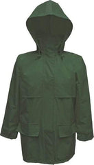 Viking - Size L, Green, Rain, Wind Resistant Jacket - 43" Chest, Detachable Hood - Americas Industrial Supply