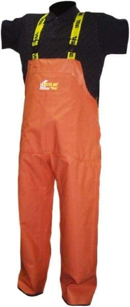 Viking - Size L, Orange, Rain, Wind Resistant Bib Overall - No Pockets - Americas Industrial Supply