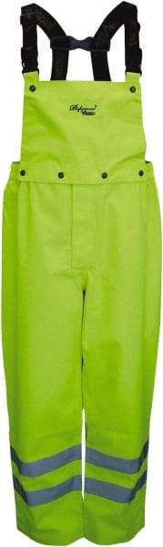 Viking - Size XL, High Visibility Yellow, Rain, Wind Resistant Bib Overall - No Pockets - Americas Industrial Supply