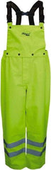 Viking - Size XL, High Visibility Yellow, Rain, Wind Resistant Bib Overall - No Pockets - Americas Industrial Supply