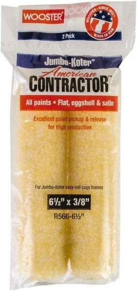 Wooster Brush - 3/8" Nap, 6-1/2" Wide Paint Mini Roller - Medium Texture, Knitted - Americas Industrial Supply