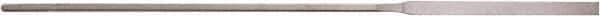 Value Collection - 5-1/2" Needle Precision Swiss Pattern Regular Pillar File - 9/64" Width Diam, Die Sinker's Handle - Americas Industrial Supply