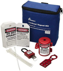 Ability One - 24 Piece Lockout Tagout Kit - Keyed Differently, Comes in Carrying Case - Americas Industrial Supply