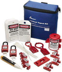 Ability One - 35 Piece Electrical Lockout Kit - Keyed Differently, Comes in Carrying Case - Americas Industrial Supply