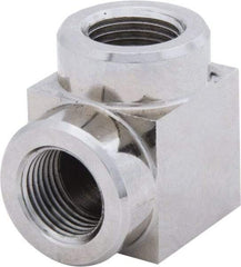 Value Collection - 3/8 Female NPTF Nickel Plated Steel Hydraulic Hose Female Elbow - 10,000 psi, 6 GPM - Americas Industrial Supply