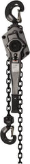 Jet - 6,000 Lb Lifting Capacity, 5' Lift Height, Lever Hoist - Made from Chain, 71 Lb Avg Pull to Lift Rated Load - Americas Industrial Supply