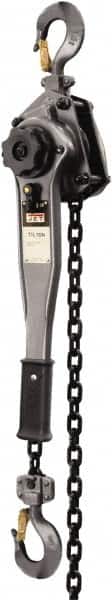 Jet - 3,000 Lb Lifting Capacity, 20' Lift Height, Lever Hoist - Made from Chain, 49 Lb Avg Pull to Lift Rated Load - Americas Industrial Supply