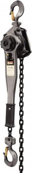 Jet - 3,000 Lb Lifting Capacity, 5' Lift Height, Lever Hoist - Made from Chain, 49 Lb Avg Pull to Lift Rated Load - Americas Industrial Supply