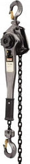Jet - 3,000 Lb Lifting Capacity, 5' Lift Height, Lever Hoist - Made from Chain, 49 Lb Avg Pull to Lift Rated Load - Americas Industrial Supply