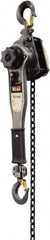 Jet - 1,500 Lb Lifting Capacity, 5' Lift Height, Lever Hoist - Made from Chain, 31 Lb Avg Pull to Lift Rated Load - Americas Industrial Supply