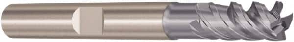 Seco - 12mm, 26mm LOC, 12mm Shank Diam, 83mm OAL, 4 Flute, Solid Carbide Square End Mill - Single End, SIRON-A Finish, Spiral Flute, 48° Helix, Right Hand Cut, Right Hand Flute, Series JS554 - Americas Industrial Supply