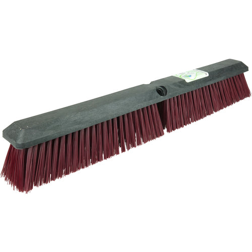 24″ Green Works Sweep, Coarse Maroon Fill with Foam Block - Americas Industrial Supply