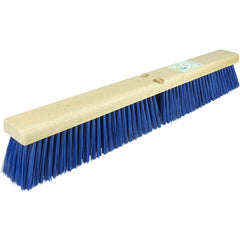 24″ Green Works Sweep, Medium Blue Fill with Rubberwood Block - Americas Industrial Supply