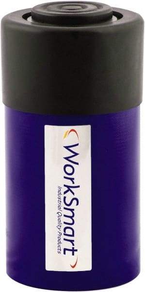 Value Collection - 25 Ton, 1.02" Stroke, 5.25 Cu In Oil Capacity, Portable Hydraulic Single Acting Cylinder - 5.15 Sq In Effective Area, 5.63" Lowered Ht., 6.65" Max Ht., 2.56" Cyl Bore Diam, 2.24" Plunger Rod Diam, 10,000 Max psi - Americas Industrial Supply