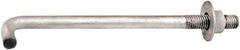 Import - 1-8, 24" OAL Bent Anchor Bolt - Grade 2 Steel - Americas Industrial Supply