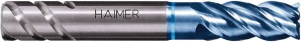 HAIMER - 14mm, 4 Flute, Single End, Solid Carbide, 0.5mm Corner Radius End Mill - 84mm OAL, Right Hand Flute, 26mm LOC, Right Hand Cut - Americas Industrial Supply