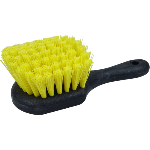 8″ - Utility Scrub Brush, Recycled PET Fill, Short Handle, Foam Block - Americas Industrial Supply
