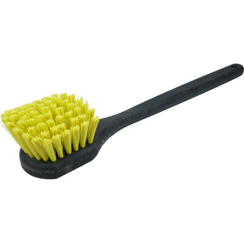 20″ - Utility Scrub Brush, Recycled PET Fill, Long Handle, Foam Block - Americas Industrial Supply