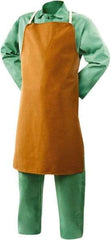 Steiner - 24 x 36" Flame Resistant/Retardant Bib Apron - Cotton, 12 oz Material, Brown, Strap Closure - Americas Industrial Supply