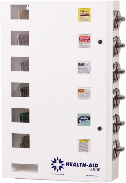 Synergy Management - Medical Vending Machines & Dispensers; Height (Inch): 29-1/2 ; Width (Inch): 20 ; Depth (Inch): 5-1/2 ; Number of Shelves: 6 ; Door Type: Manual Closing ; Shelf Type: Adjustable - Americas Industrial Supply